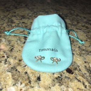 Tiffany & Co.  Silver bow earings